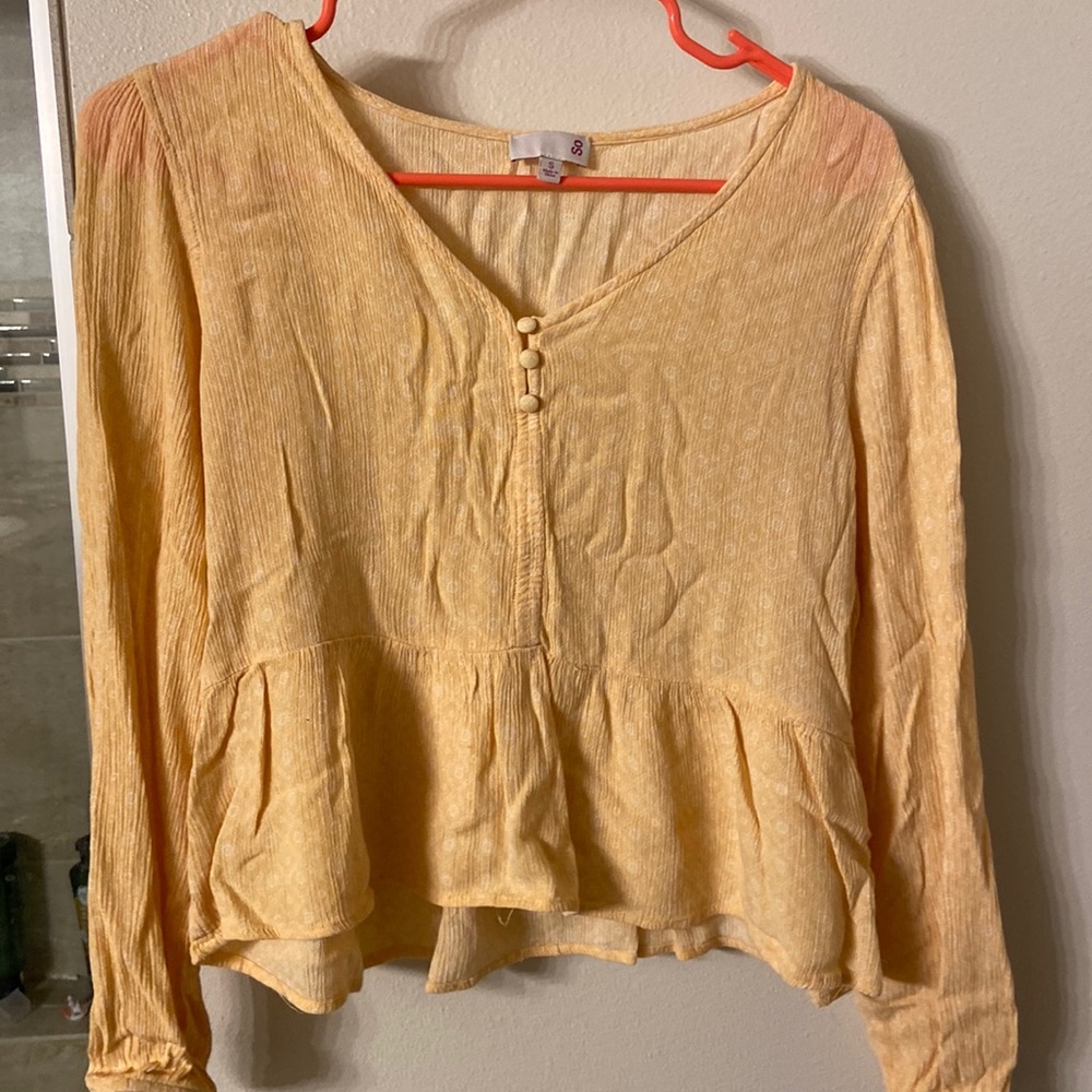 SO brand, size S, yellow color